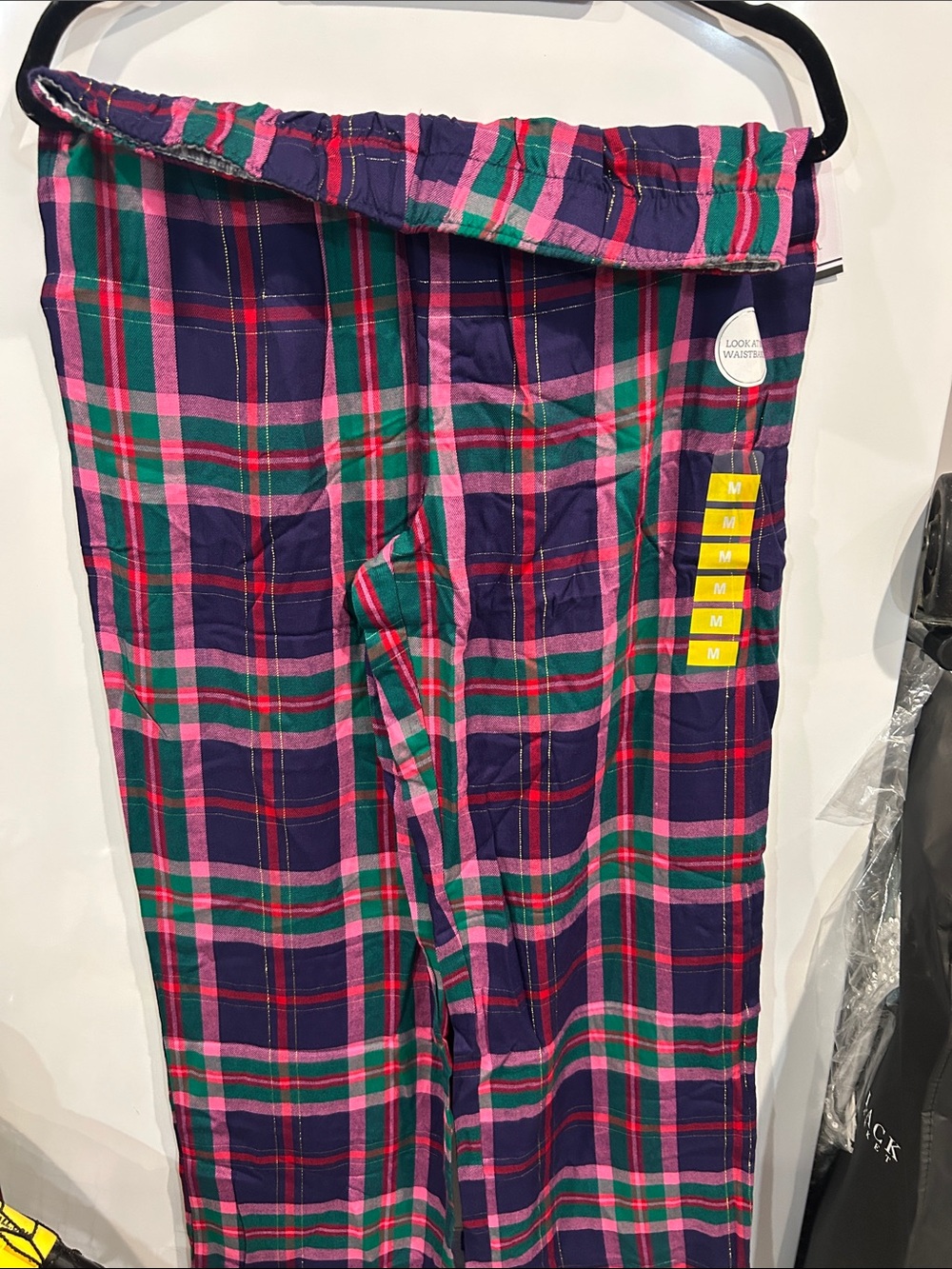 Plaid Sleep Pajama Pants – Pink, Green & Navy